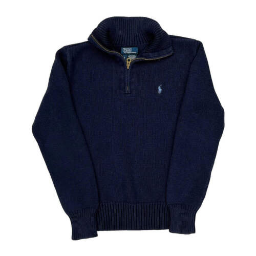 Alter 6-7 Ralph Lauren 1/4 Reißverschluss - klein marineblau Baumwolle