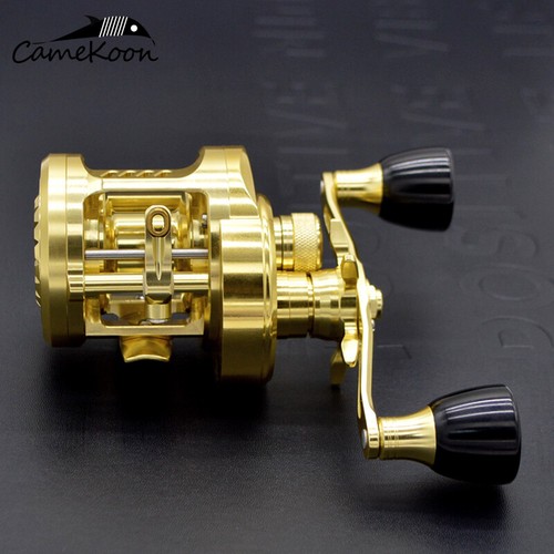 Baitcast Round Saltwater 12+1BBs Conventional Trolling Reel Catfish Bass Fishing - Picture 4 of 5