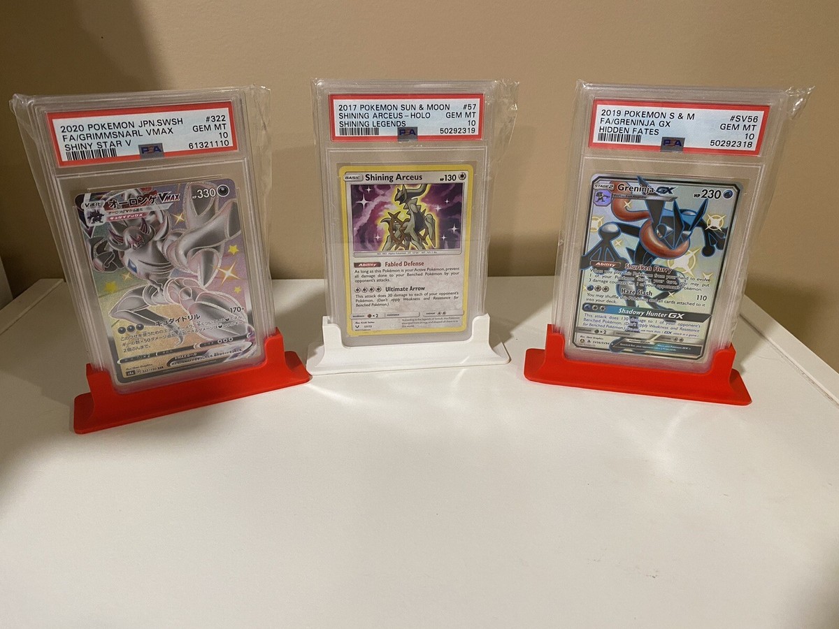 PSA GRADED CARD HOLDER STAND DISPLAY 3D Printed WILL FIT WITH SLEEVE