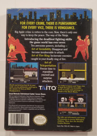 Wrath of the Black Manta (Nintendo Entertainment System, NES) CIB, senza manuale