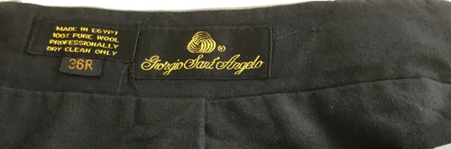 Giorgio Sart Angelo Mens Gray Dress Pants 36 Front & Back Pockets Pure Wool New - Picture 7 of 8