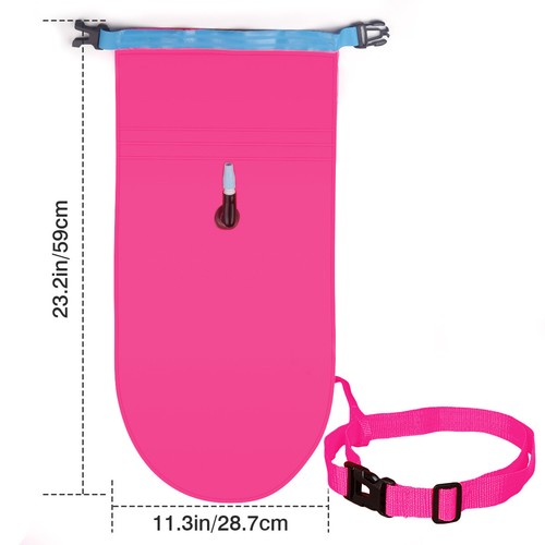 Safety Inflated Swim Buoy Float Tow for Swimming Flotation Aid Airbag Open Water - Picture 3 of 17