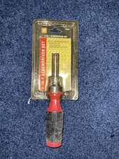 6-in-1 Screwdriver W/Bits Comfort Grip Bit Storage Handle Phillips And Flat Bits