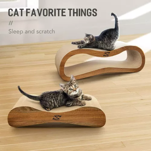 ScratchMe Gato Rascador Poste Salón Cama Gato Rascador Cartón con Cepillo para Gatos - Imagen 25 de 25