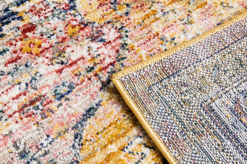 Vintage Traditional Rug Distressed Bohemian Medallion Faded Multi Coloured Mat - Picture 45 of 74