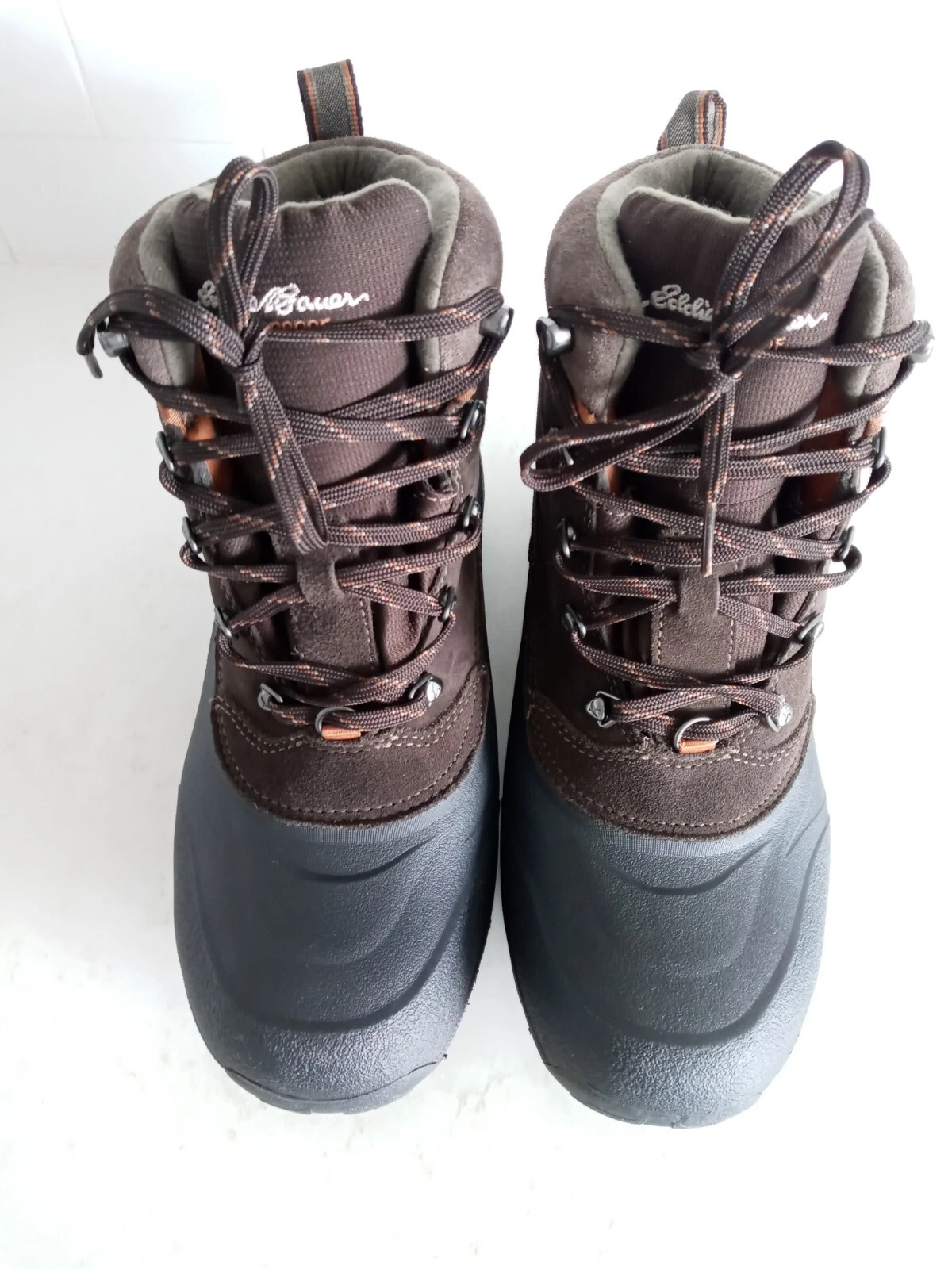 Eddie Bauer Weatheredge Men's US 9.5 Brown Snow Thermafill Waterproof Boots
