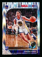 2019-20 HOOPS PREMIUM #223 JORDAN POOLE RC SILVER FLASH PRIZM WARRIORS ROOKIE!