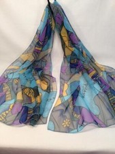 UNIQUE PICASSO DESIGN LONG SCARF 21" x 49" 1
