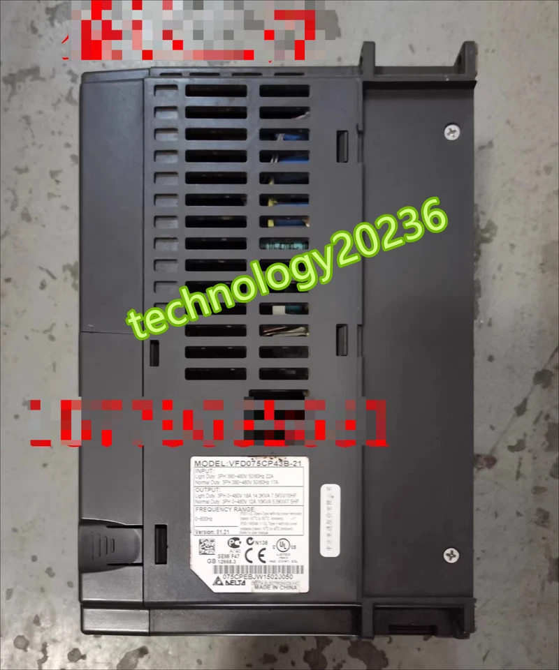 1PC Gebraucht Inverter VFD-CP2000 series VFD075CP43B-21 380V 7.5KW #YY - Bild 2 von 2