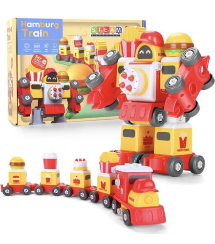 Building Train Robot Toys for 3 4 Year Old Boys Gifts, Take Apart Car Truck T...