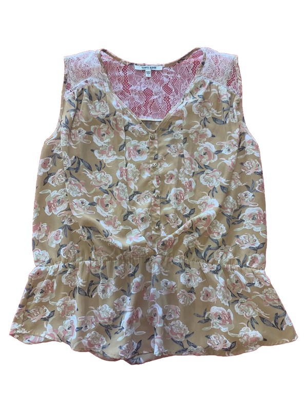 Daniel Rainn Top XL Women’s Sleeveless Floral With lace
