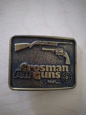 Vintage Crosman Air Guns Coleman Company Brass Belt Buckle By CENTURY CANADA EUC