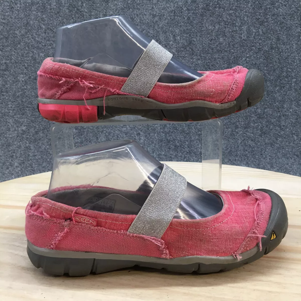 Keen Shoes Youth 4 Rivington Mary Jane Stretch Slip On Flats 1012508 Red Casual