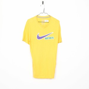 Vintage NIKE Just Do It Big Logo T Shirt Tee Yellow Small S | eBay