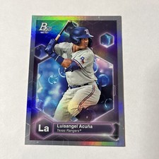 Luisangel Acuna Texas Rangers 2022 Bowman Platinum Precious Elements #PE-22