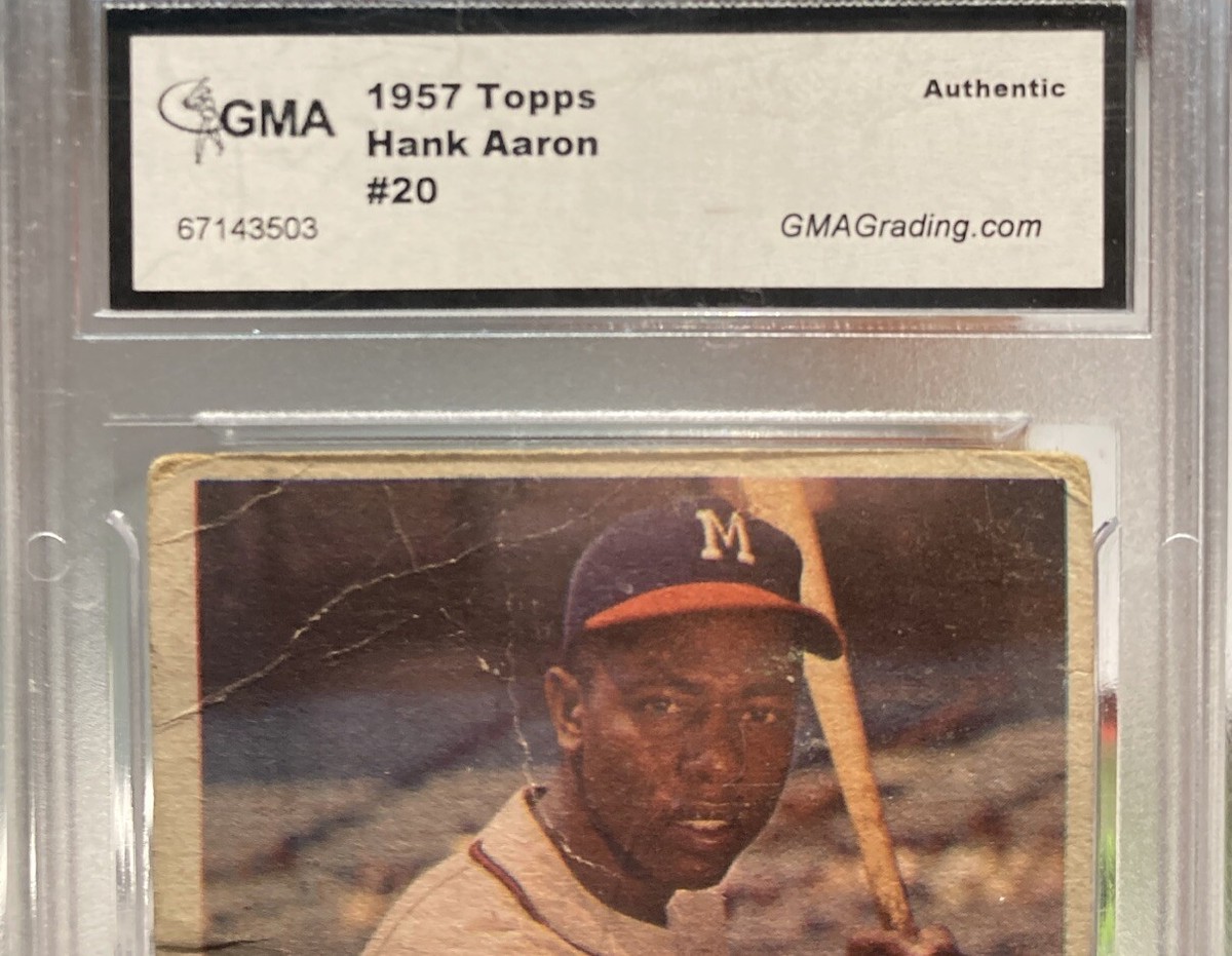 1957 Topps - #20 Hank Aaron. Reverse Negative. Error Card