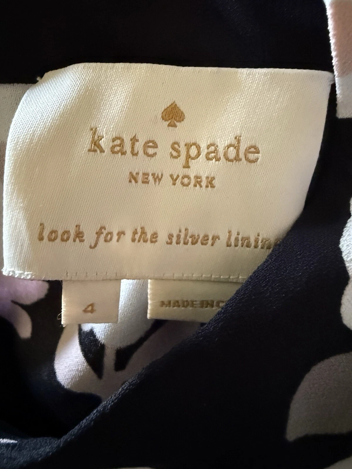 Abito Kate Spade Posey nero floreale swing taglia 4 prezzo al pubblico consigliato: $378