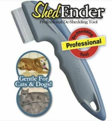 Shed Ender Professional De-Shedding Tool for Dogs Cats Fur Blue As Seen On TV