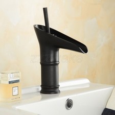 Oil Rubbed Bronze Waterfall Bathroom Basin Faucet Single Handle Mixer Tap znf094
