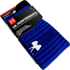 Under Armour Performance Kids Blue OTC Nylon Stripe UA Global Soccer Socks L 1-4