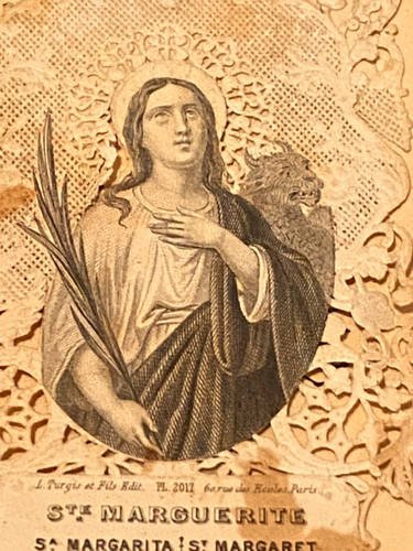 RARA RELIQUIA Santa Margarita de Antioquía: Impresionante medalla (?) como fue encontrado - Vernazza - Imagen 2 de 14