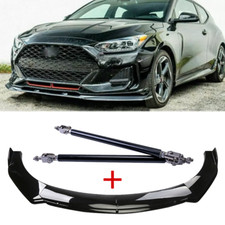 For Hyundai Veloster 2012-2021 Black Front Bumper Splitter Spoiler Strut Rods