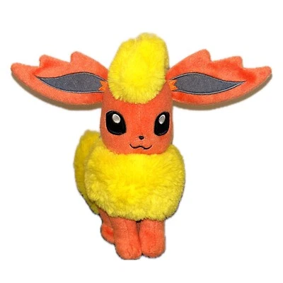 Original Pokemon Stofftier Flamara Plüsch Figur Tomy Nintendo Game Freak Evoli - Bild 1 von 4