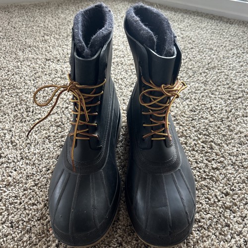 Bata Polyblend Rubber Insulated Steel Toe Boots Men's Size 13 Black ~Made in USA - Picture 2 of 7