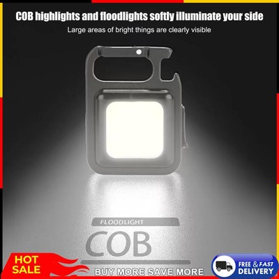 Powerful COB Keychain Light Waterproof Mini Flashlight 400LM for Outdoor Camping