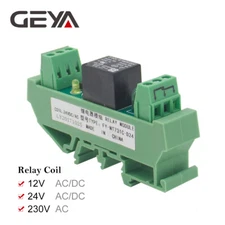 GEYA 1 Channel Relay Module AC/DC 24V 12V AC230V GSM Control PLC Relay Module