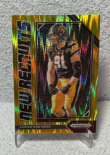 2023 Panini Draft Picks New Recruits Lukas Van Ness 36/49 Gold Ice Prizm NR-18