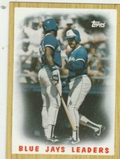 FREE SHIPPING-MINT-1987 Topps #106 Blue Jays LEADERS PLUS BONUS CARDS
