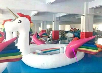 Pink Large Unicorn Floatie Giant Colorful 6-10 Person Inflatable