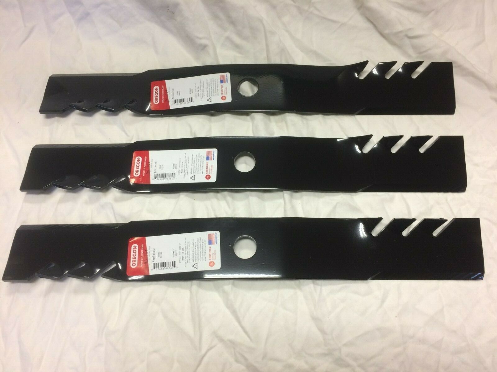 Set/3 54" Gator mower blades for John Deere X710,X730,X734,X738,X739