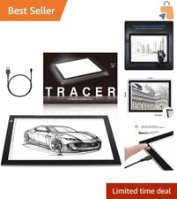 Portably Slim A4 LED Drawing Light Pad - Adjustable Brightness for Artists