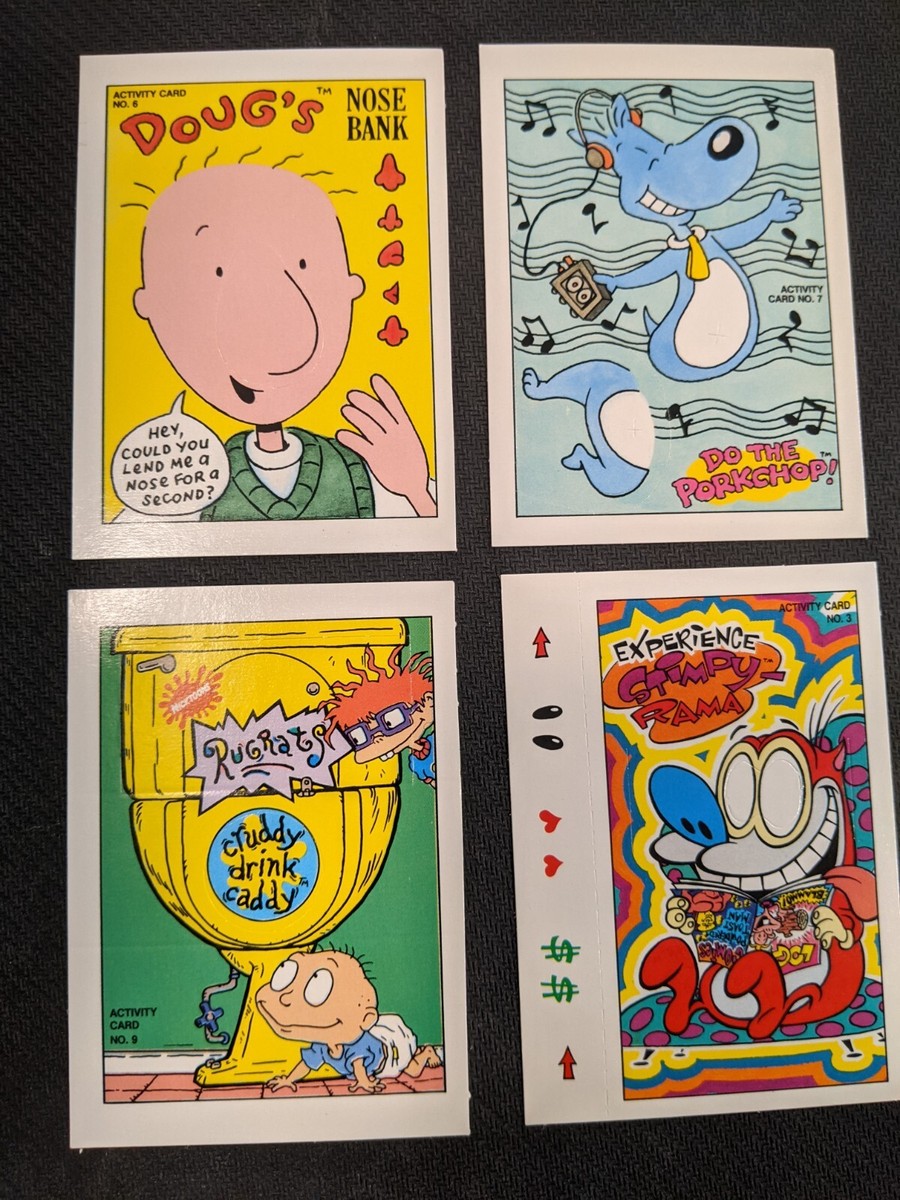 11) Nickelodeon Complete Set | 1993 Topps Nicktoons Activity Cards