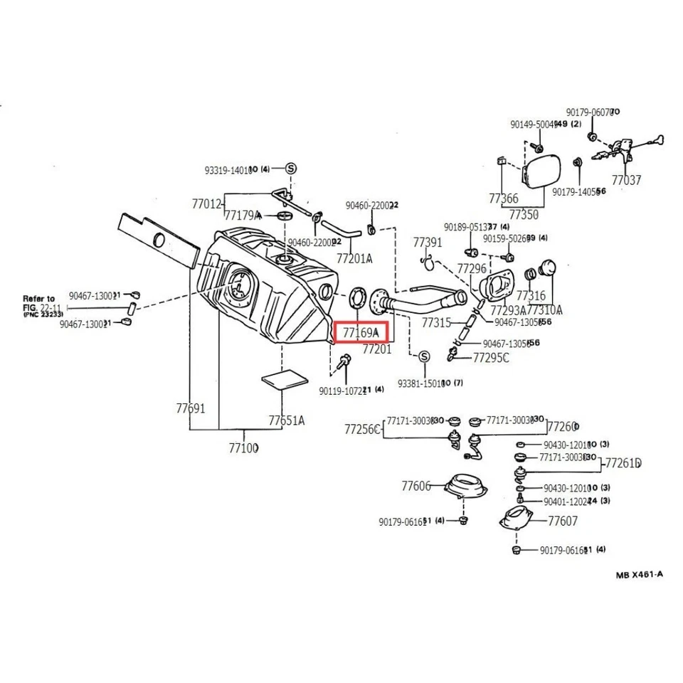 Toyota Genuine OEM Fuel Pump Bracket Gasket 77169-14010 New 4Runner RAV4 Pickup Foto 2 de 4