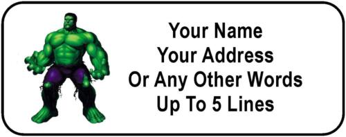 30 Incredible Hulk Personalized Address Labels - Picture 1 of 1