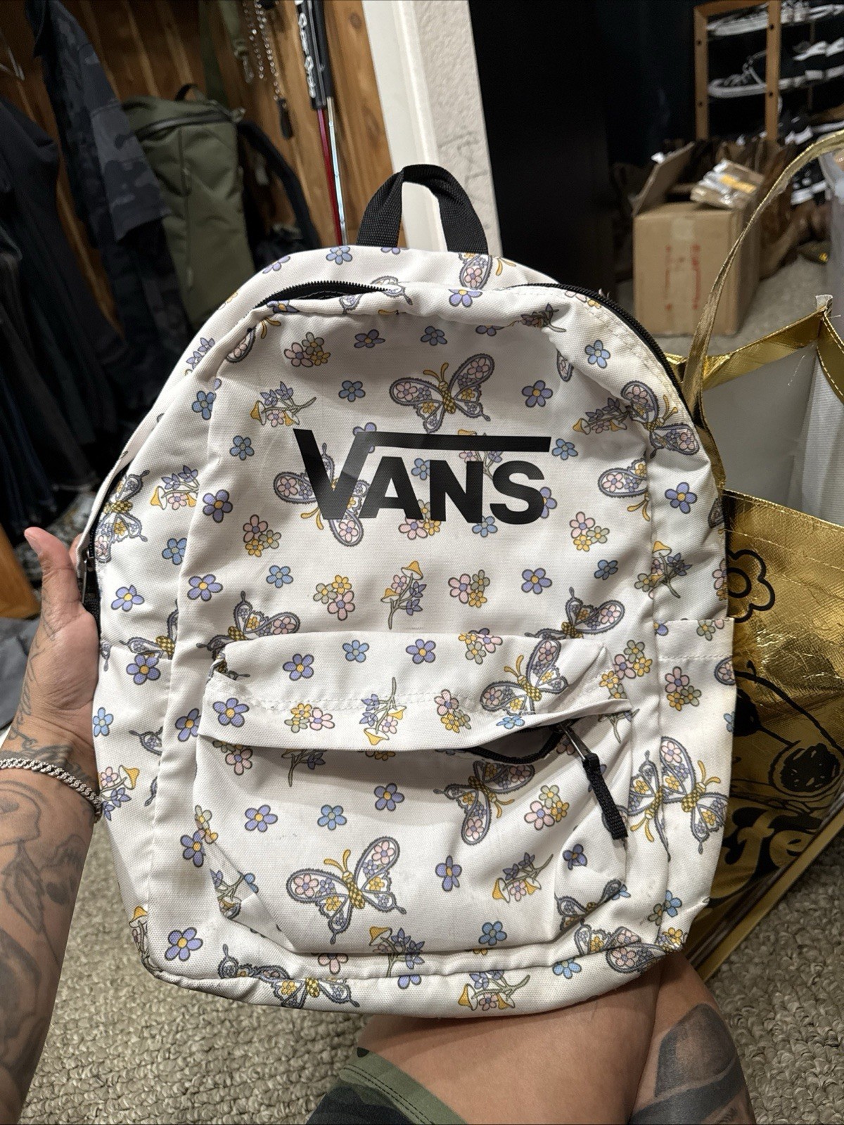 Vans Realm H2O All Over Butterfly And Floral Print Backpack