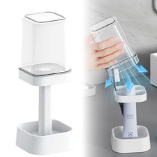 Toothbrush Holder With Cup/cover Contains 3 SlotsCompatible With Conventional US