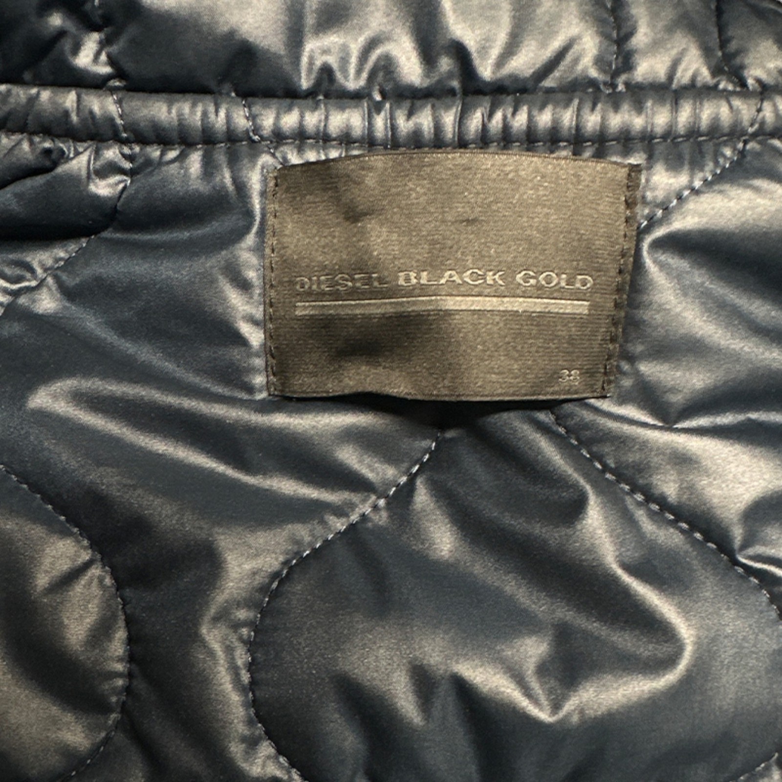 DIESEL BLACK GOLD LANCRET Womens Leather Jacket Size 10 Full Zipped Hooded Coat image 6