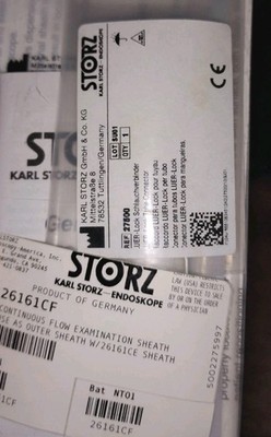 Karl Storz 26161CF Sheath 5mm w/ 27500 Luer-Lock Connector   NEW Sealed OEM