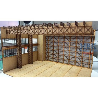 LaserCutModellbau MLC32011 Der Hangar / The hangar aircraft workshop 1:32