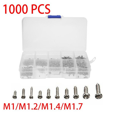 Blechschrauben Schraubensatz 1000 Teile M1 M1,2 M1,4 M1,7 hochwertig hei?