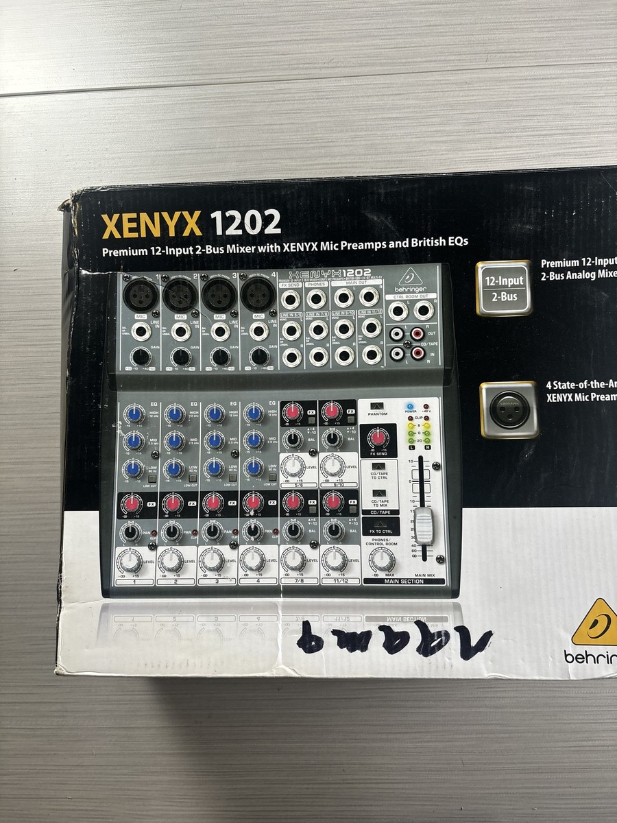 Behringer XENYX 1202 Mixer 12-Input 2-Bus Analog British EQs