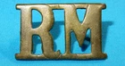 WW2 ERA RM ROYAL MARINES COMMANDO MILITARY SHOULDER TITLE BADGE GENUINE