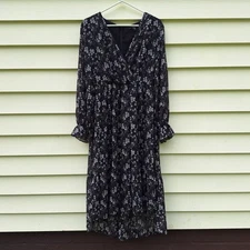 Grade & Gather Womens Dark Floral Maxi Dress Size L Y2K 90S Fairy Grunge NPCs 