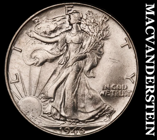 1946 Silver Walking Liberty Half Dollar - Choice Brilliant Uncirculated  #i6047