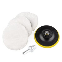 Polierfell Set Amio 03236 125Mm 3X Klett + M14 Adapter FüR Bohrmaschine