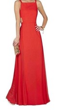 BCBGMAXAZRIA Brielle Red Pleated Maxi Evening Gown Dress Size 0(1802)